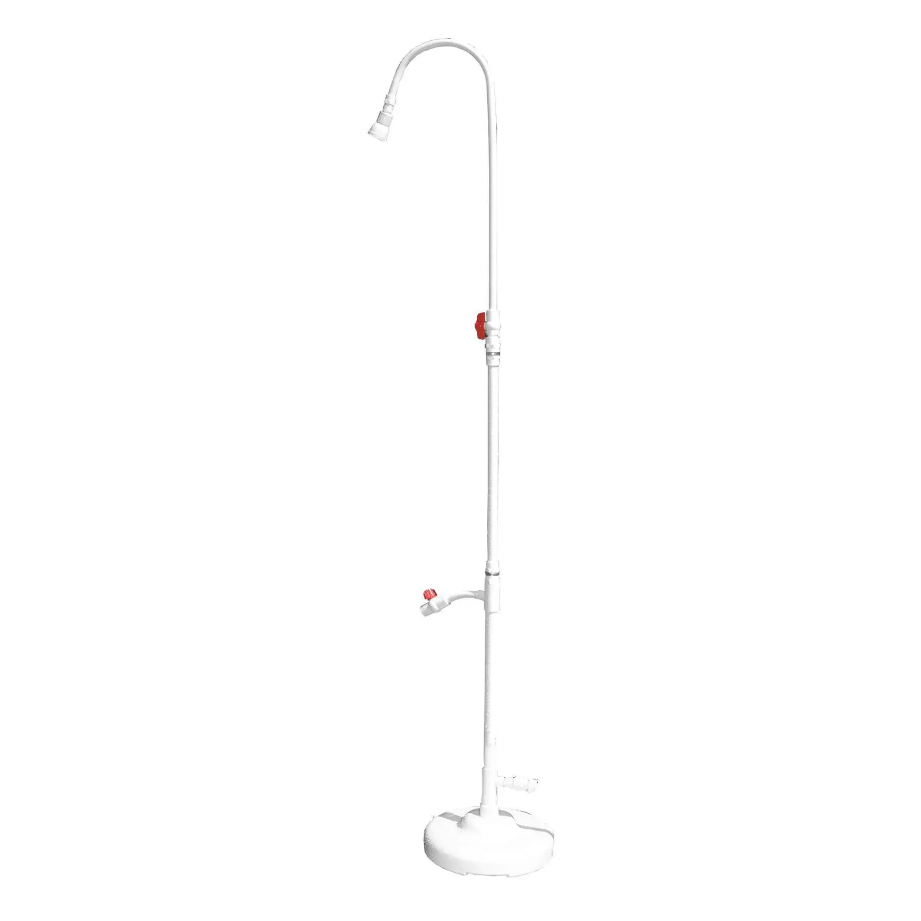 HYDROTOOLS by Swimline 7' Poolside Outdoor Shower, Adjustable Head & Foot Spigot