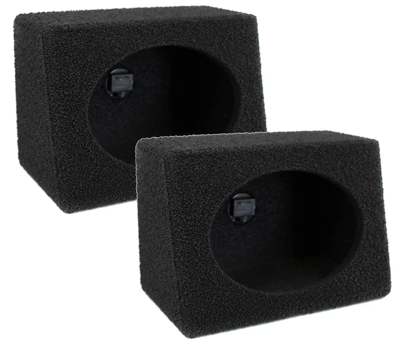 Q-POWER Q-Bomb QTW6X9 6x9" Car Wedge Speaker Boxes with Bedliner Spray, Pair