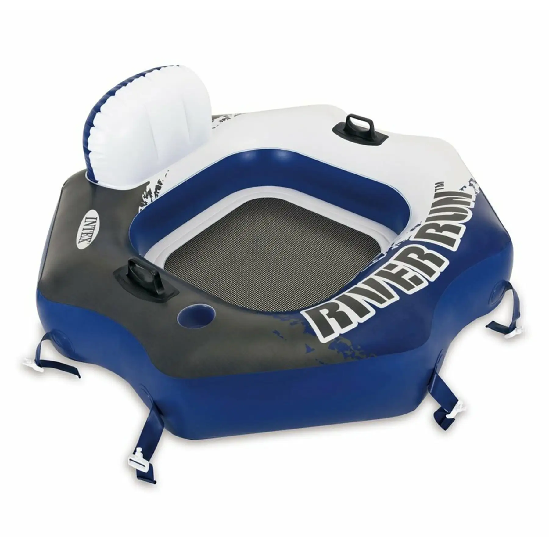 Intex River Run Single Person Inflatable Connecting Floating Lounge Tube Chair