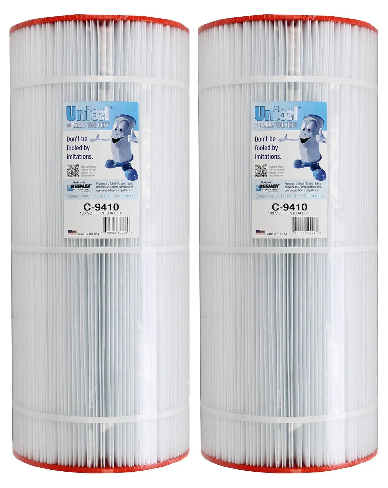 Unicel C-9410 Replacement 100 Sq Ft Pool Filter Cartridge, 155 Pleats, 2 Pack