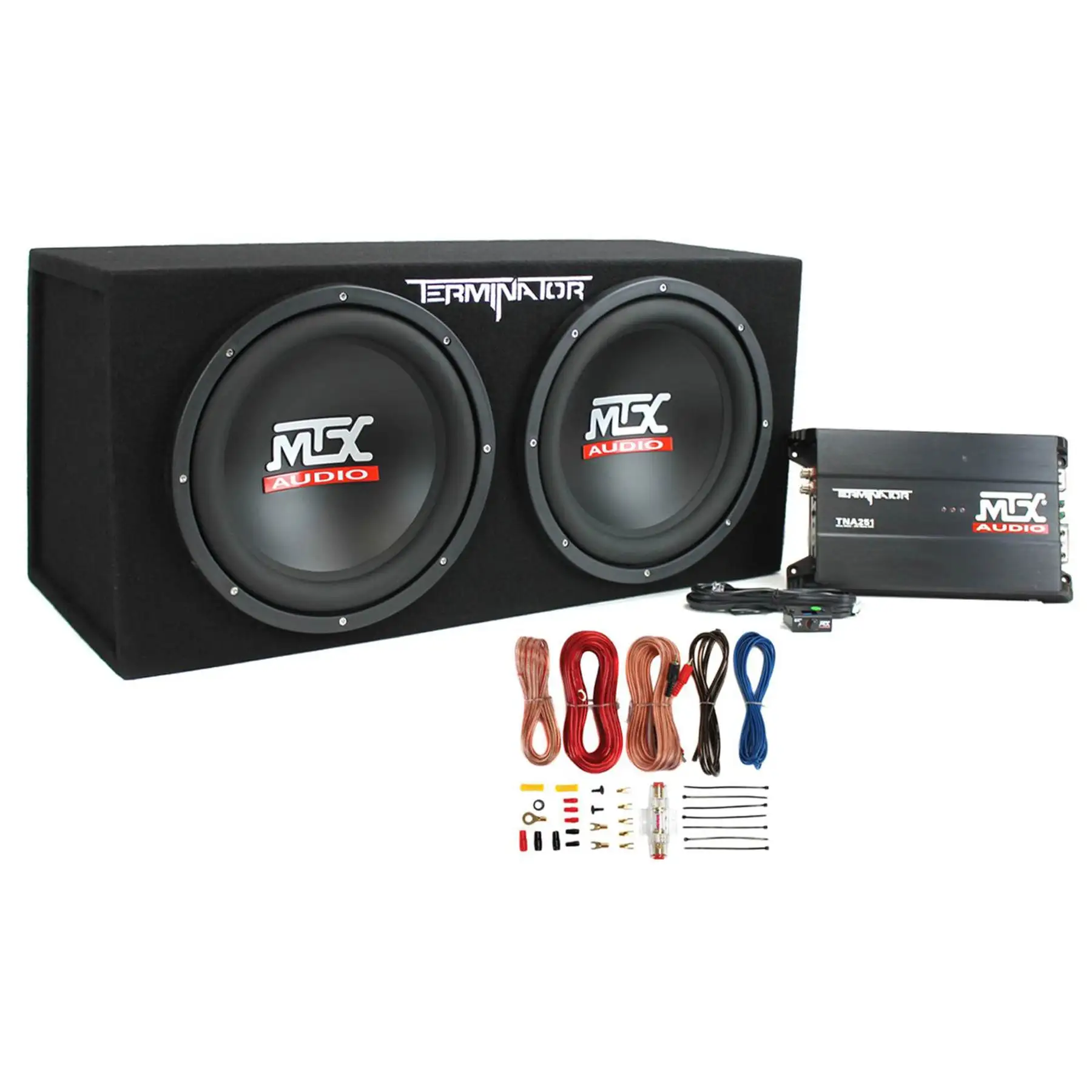 MTX 12" 1200W Dual Loaded Car Subwoofer Audio, Sub Box, Amplifier & Amp Kit