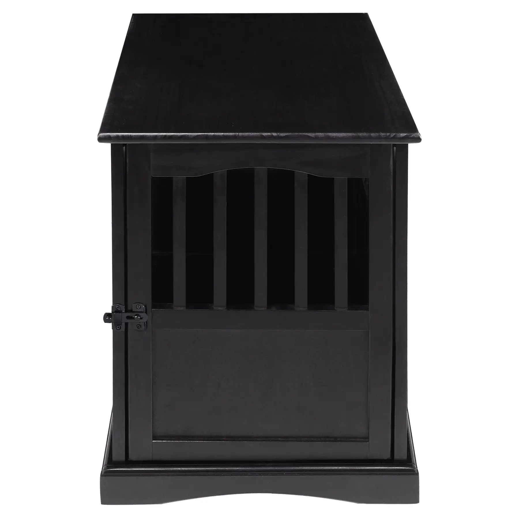 Casual Home Pet Crate End Table w/ Lockable Latch for Medium Sized Pets, Black