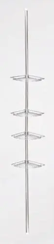 Zenith 2114S "4-Shelf" Corner Shower Caddy 11"X8"