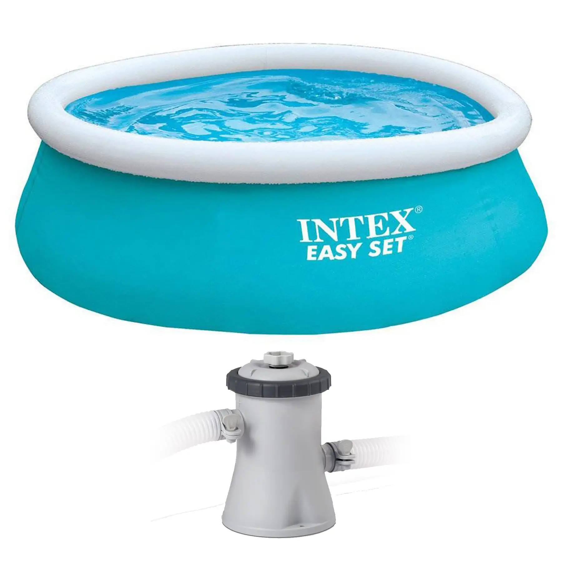 Intex Easy Set 6' x 20" Inflatable Outdoor Swimming Pool w/ 330 GPH Filter Pump