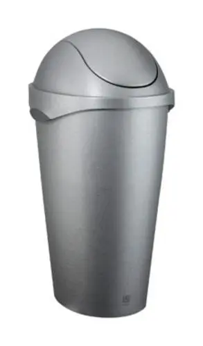 Umbra 086300-410 Swinger Top Waste Can 12-Gallon Nickel Finish