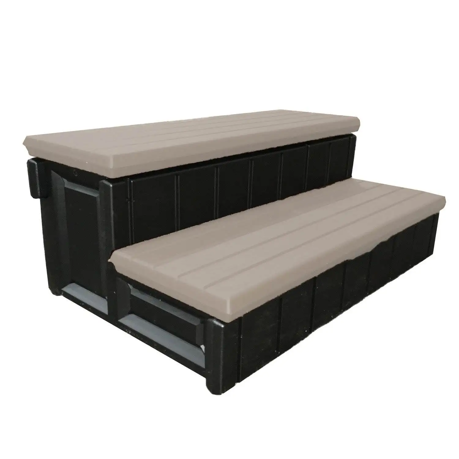 Confer Plastics Leisure Accents Outdoor Spa Hot Tub Storage Steps, Portobello