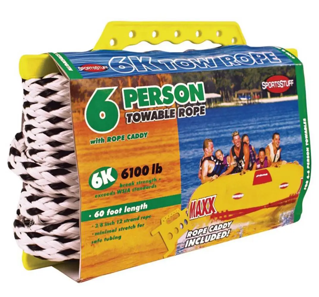 Airhead SPORTSSTUFF Towable Tube 6-Person 60-foot Tow Rope, 6100lbs>57-1542
