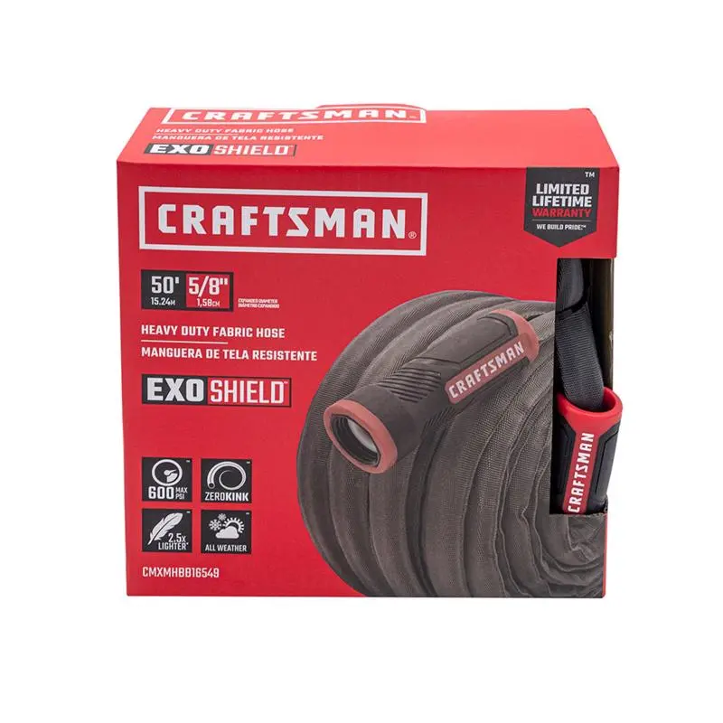 Craftsman ExoShield 5/8 in. D X 50 ft. L Heavy Duty Industrial Grade Garden Hose