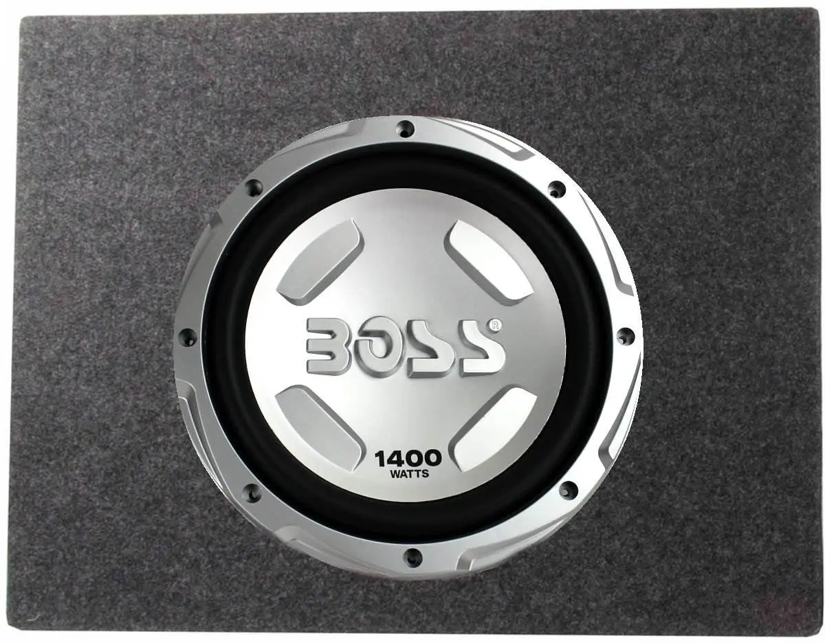 Boss Chaos 12" 1400 Watt Power Subwoofer 4 Ohm and 12" Sealed Sub Box Enclosure