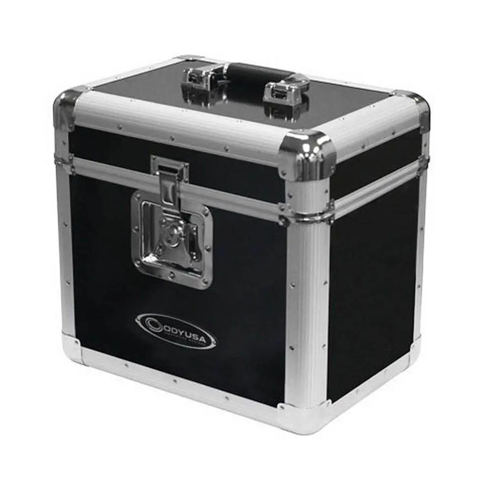 Odyssey KROM Transport Case for 70, 12 Inch Vinyl Records, Silver (2 Pack)