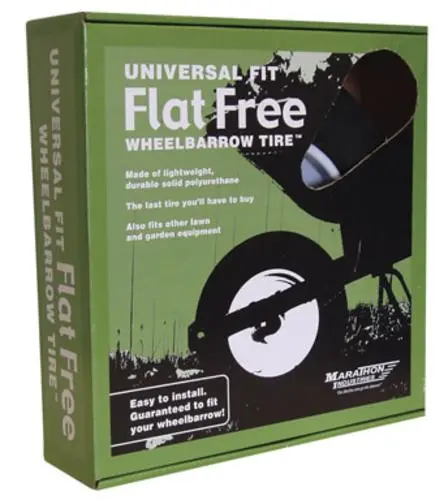 Marathon 00265 Universal Fit Flat Free Wheelbarrow Tire