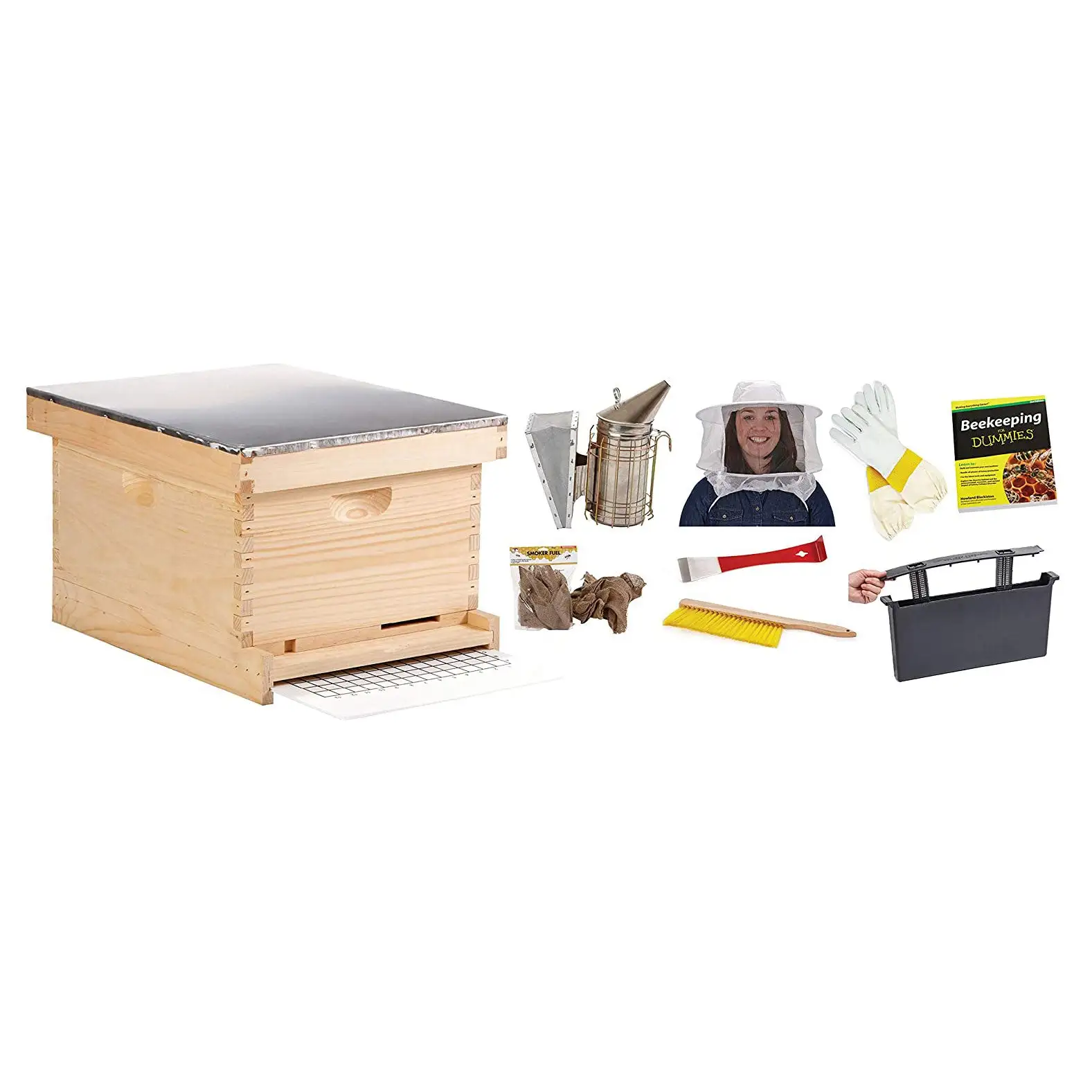 Little Giant 10-Frame Deluxe Beginner Backyard Beekeeping Hive Starter Kit