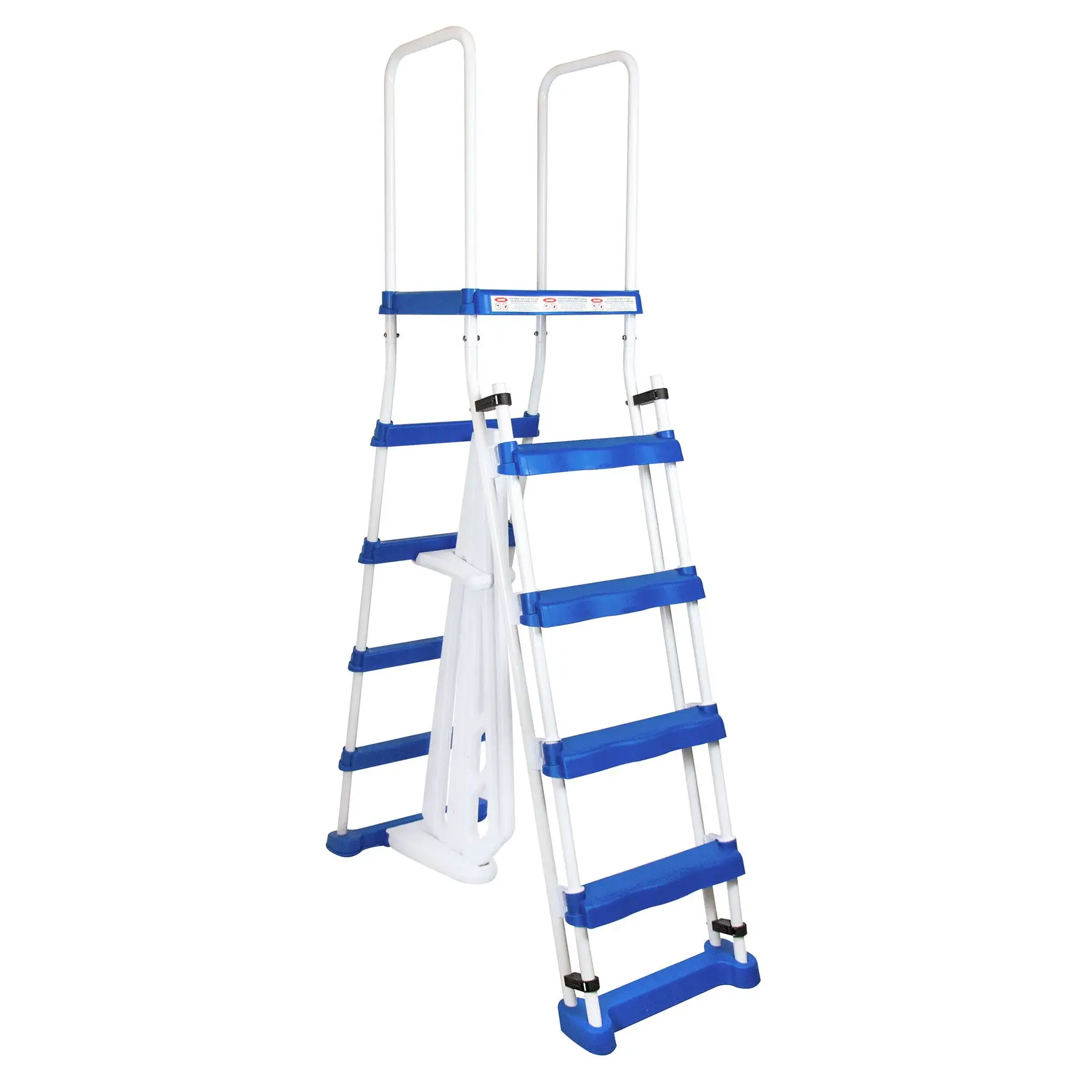 Swimline A-Frame Above Ground Pool Ladder w/ Barrier for 48" to 52" Pool Height