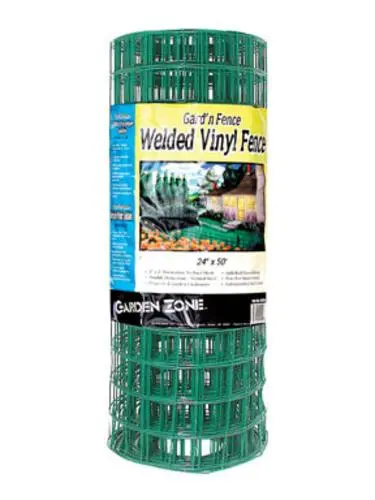 Garden Zone 022450 Green Vinyl Garden Fence