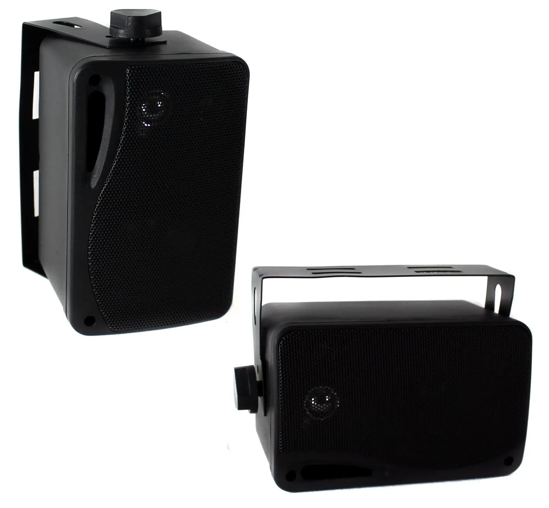 Pyle PLMR24B 3.5" 200 Watt 3-Way Weather Proof Mini Box Speakers (Refurbished)