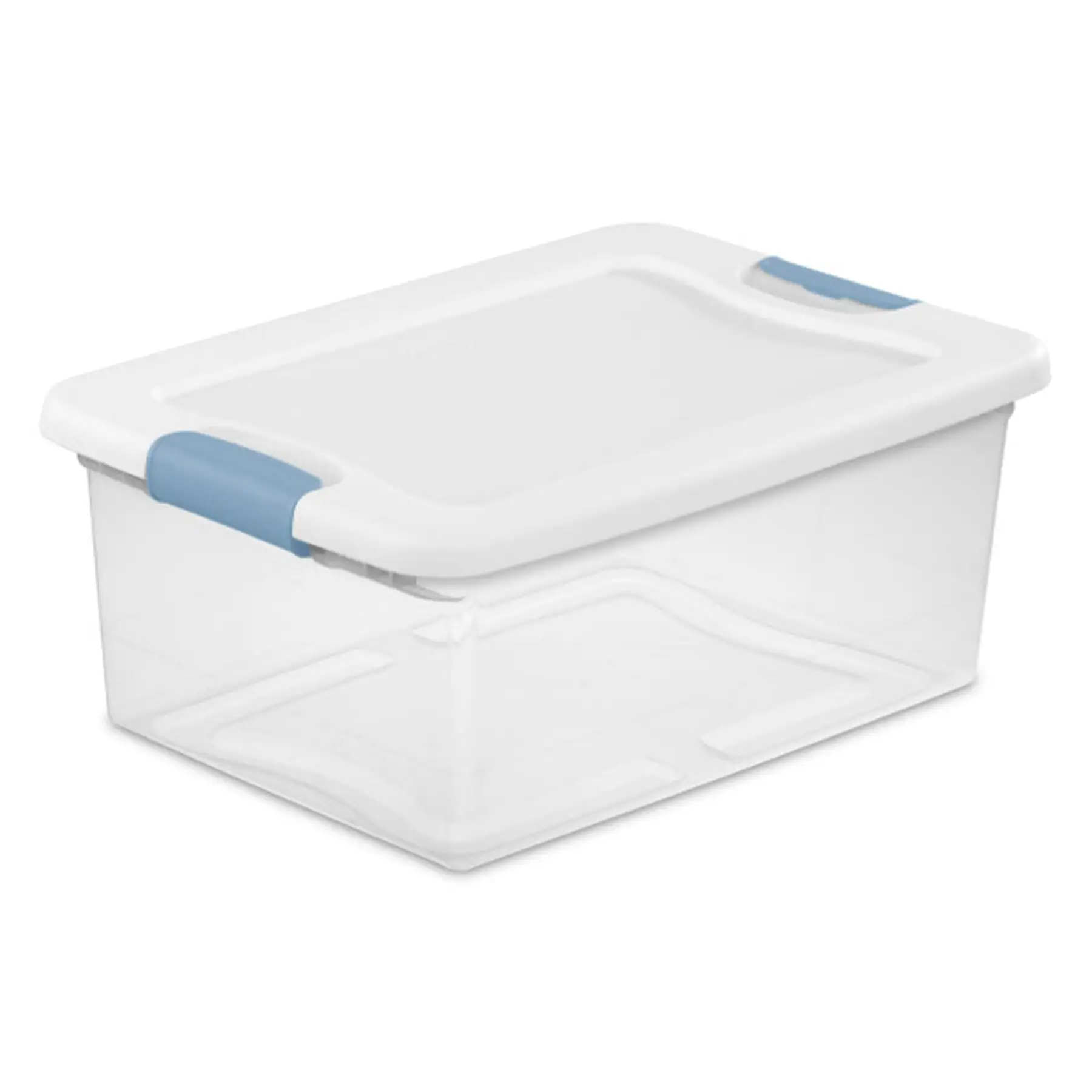 Sterilite 15 Quart Latching Storage Box, Stackable Bin with Latch Lid, 12 Pack