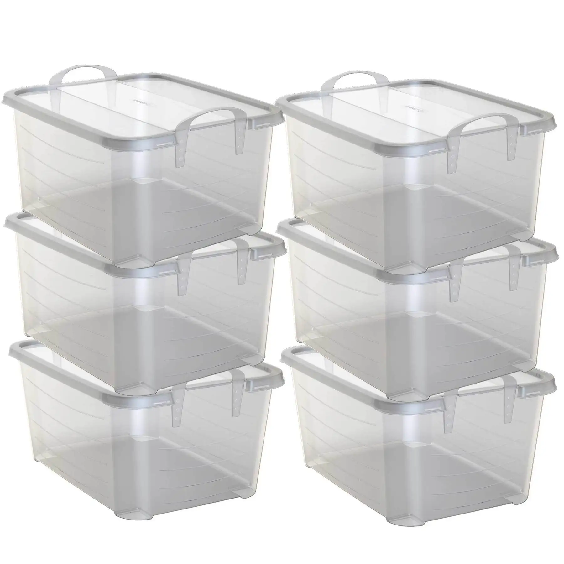 Life Story Clear Stackable Closet & Storage Box 55 Quart Containers, (6 Pack)