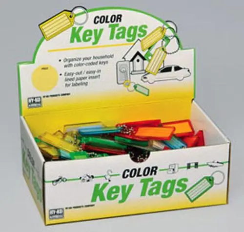 Hy-Ko KB140-100 Key Tag Id W/Chain Asst 9" X 6" X 3"