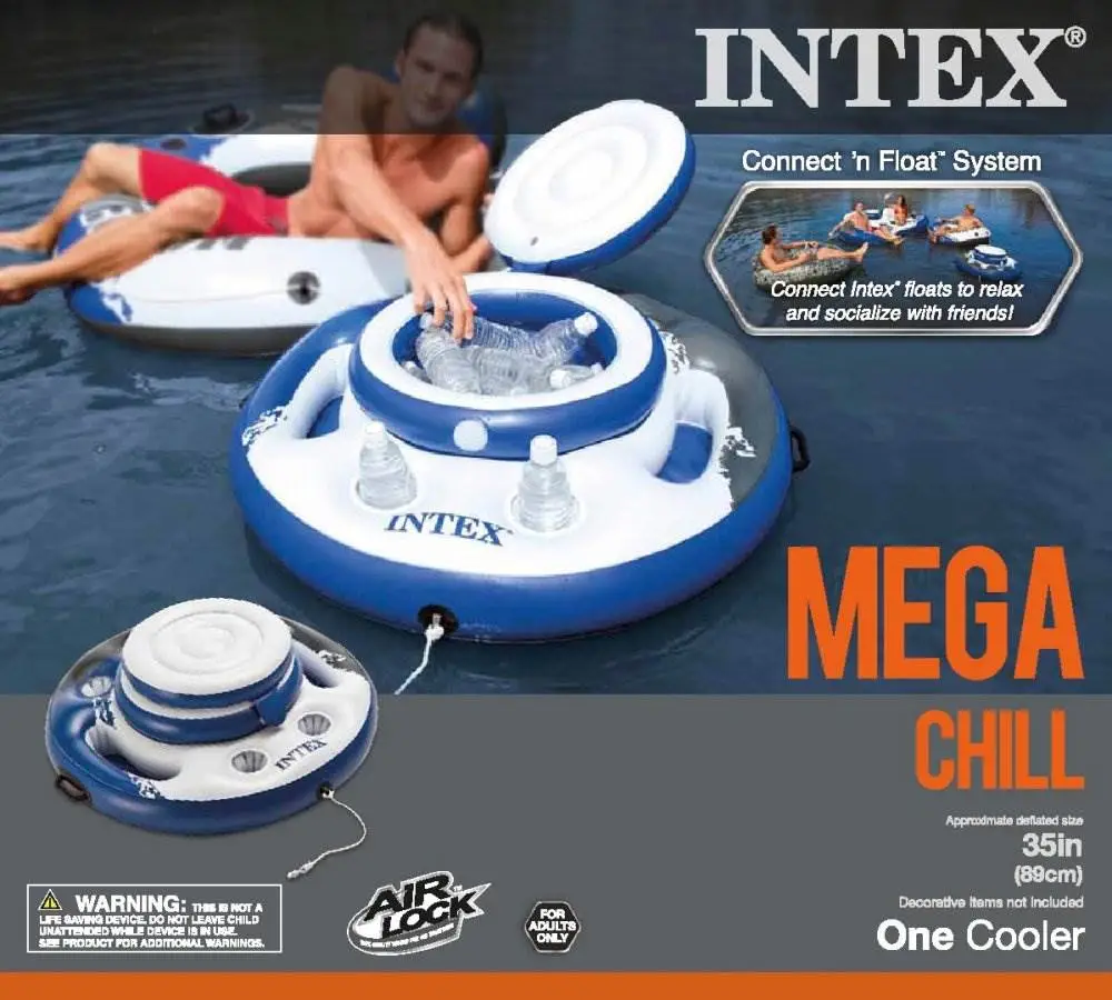 Intex Mega Chill Inflatable Floating Beverage Cooler>56822EP