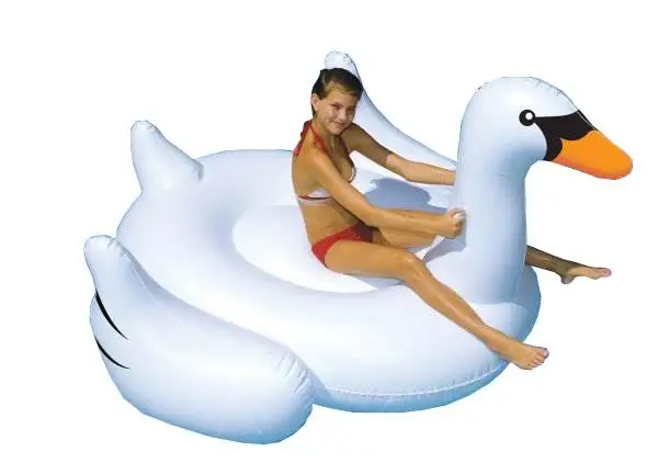 Swimline Giant Inflatable 75-Inch Swan Float For Swimming Pools>90621