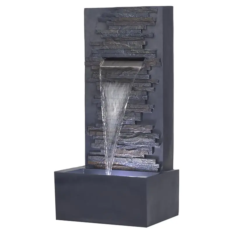 Alpine WIN1562 Modern Stone Wall Fountain