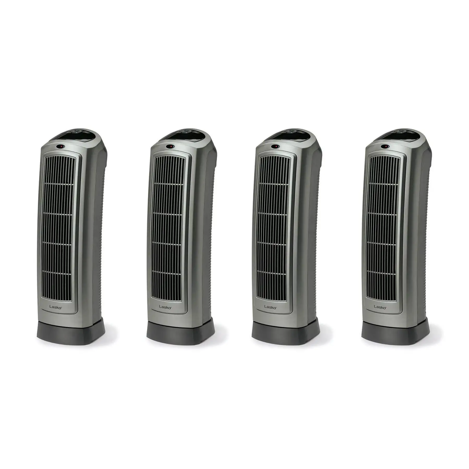 Lasko 1500W Portable Oscillating Ceramic Heater Tower w/ Digital Display, 4 Pack