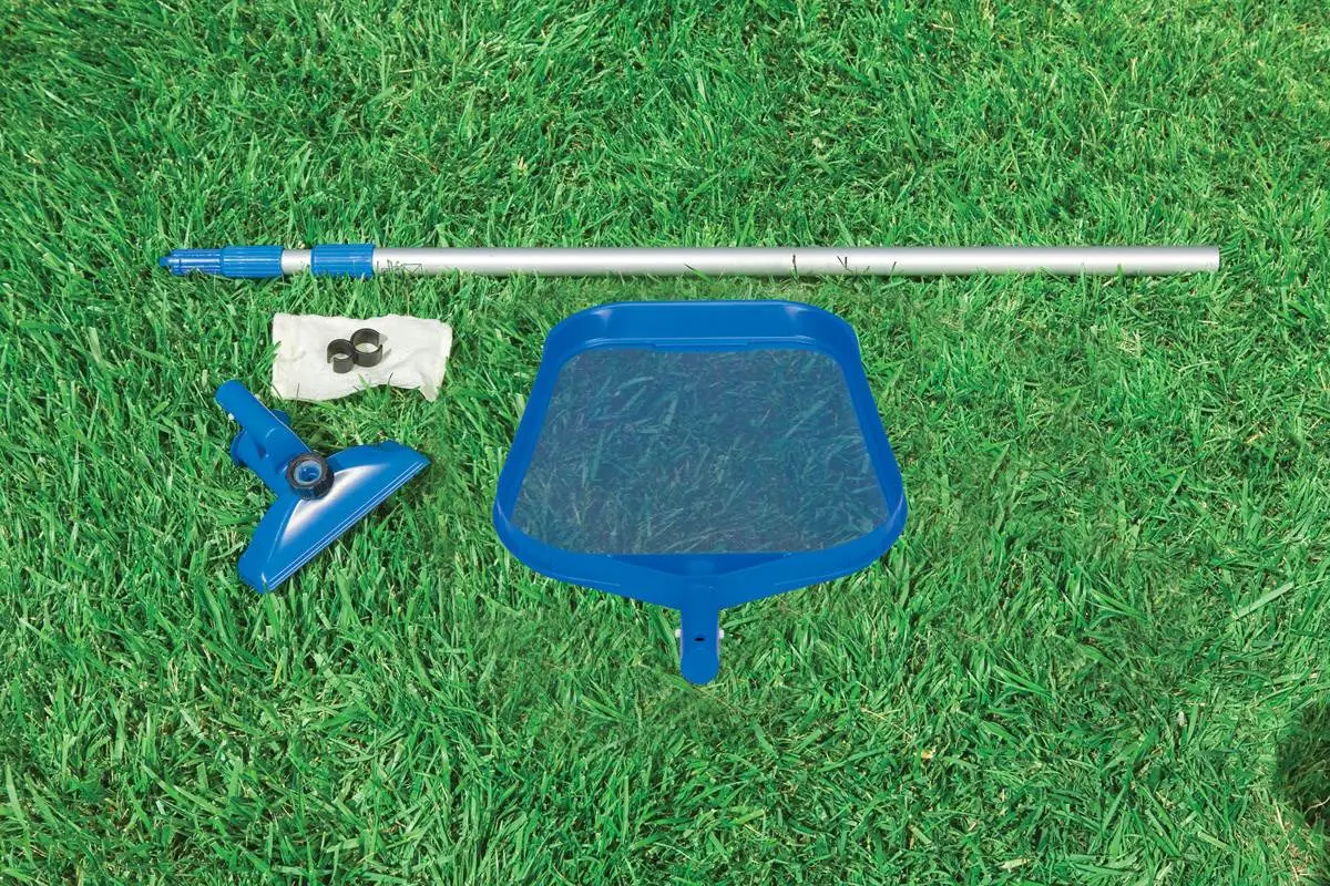 Intex Cleaning Maintenance Swimming Pool Kit w/ Vacuum, Skimmer & Pole>28002E