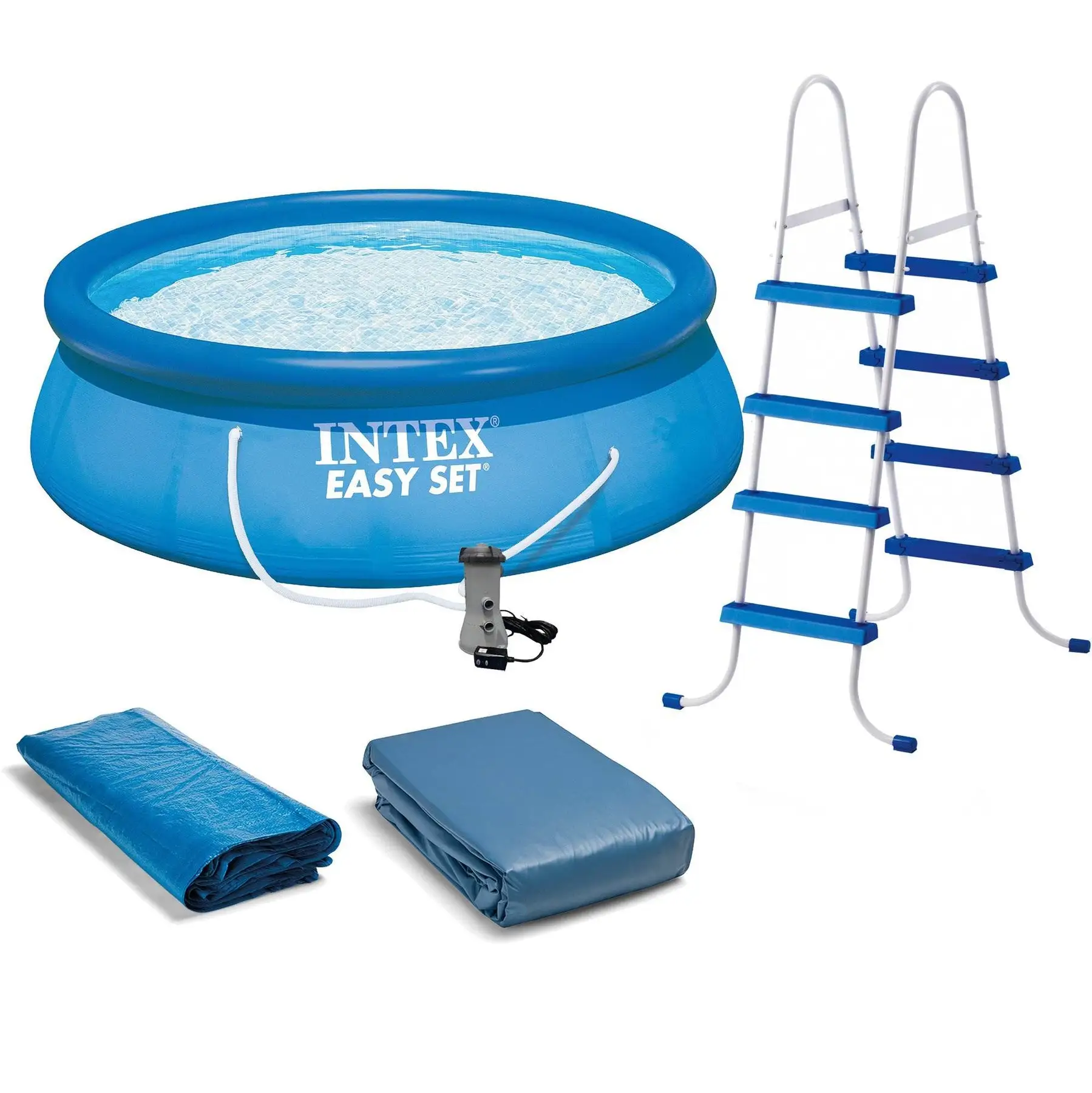 Intex 15ft x 48in Easy Swimming Pool Kit w/ 1000 GPH GFCI Filter Pump 26167EH