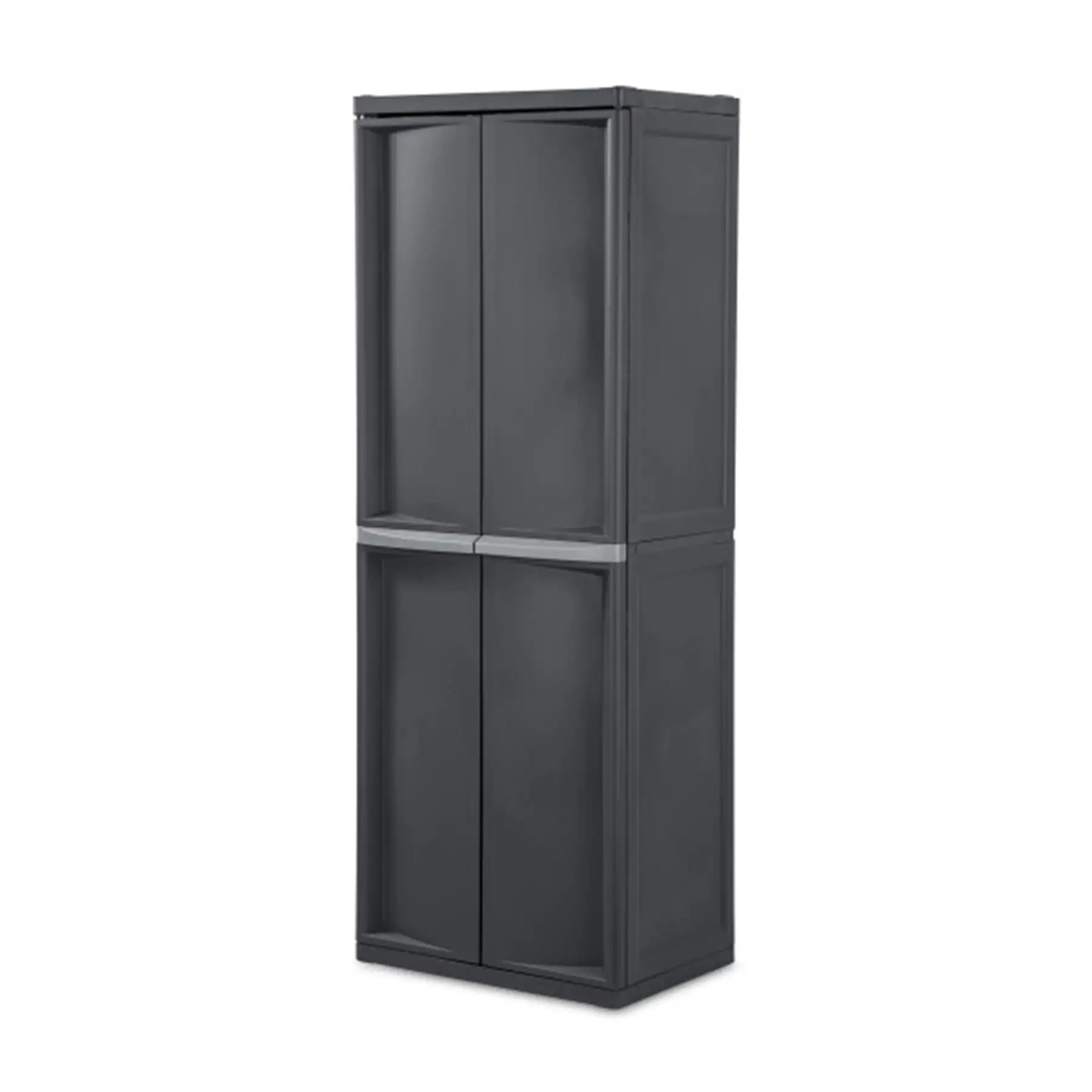 Sterilite Adjustable 4-Shelf Storage Cabinet With Doors, Gray>01423V01