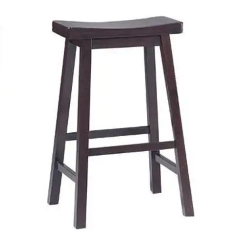 Living Accents 429YWENG-01-KD Curved Top Wood Stool