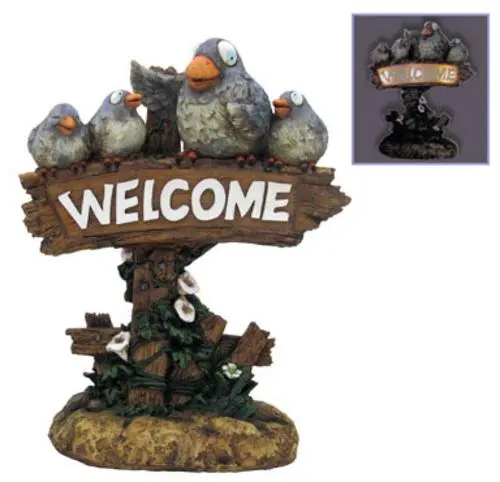 Yards & Beyond PTA017-R2-AA-1 Solar LED Decorative Welcome Birds Light