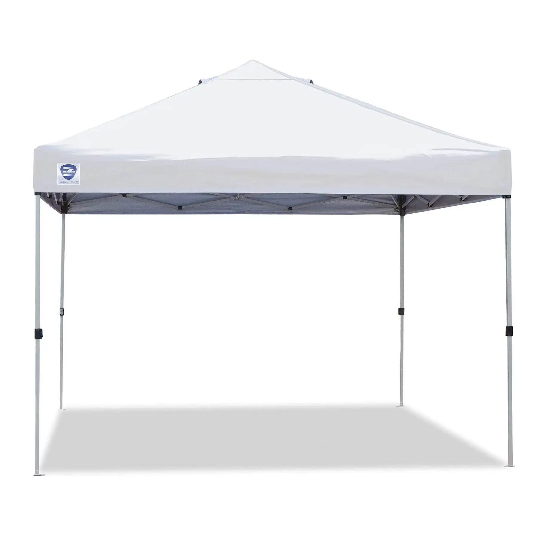 Z-Shade 10' x 10' Peak Straight Leg Portable Instant Shade Outdoor Canopy, White