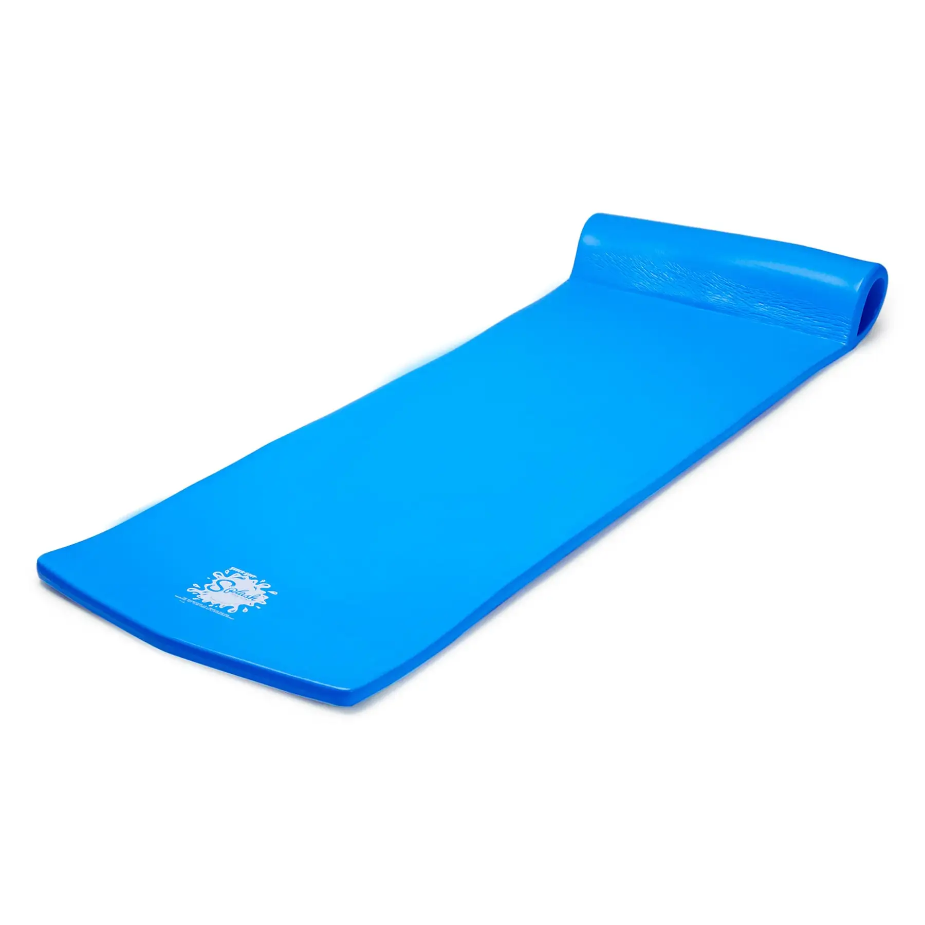 TRC Recreation Splash 1.25" Thick Foam Swimming Pool Float Mat, Bahama Blue