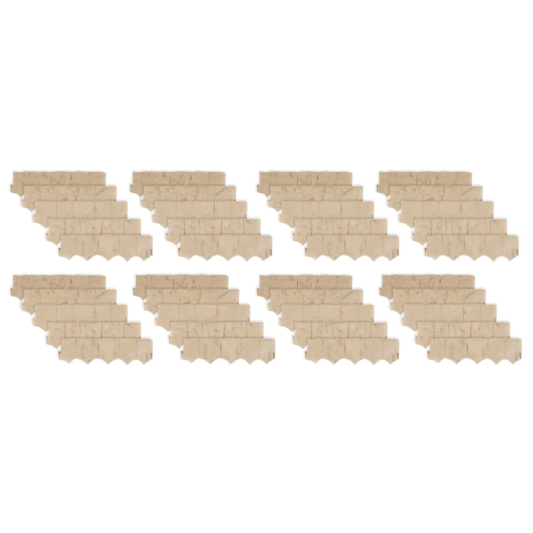 Suncast Landscape Design Border Decorative Natural Rock Plastic Edging (40 Pack)