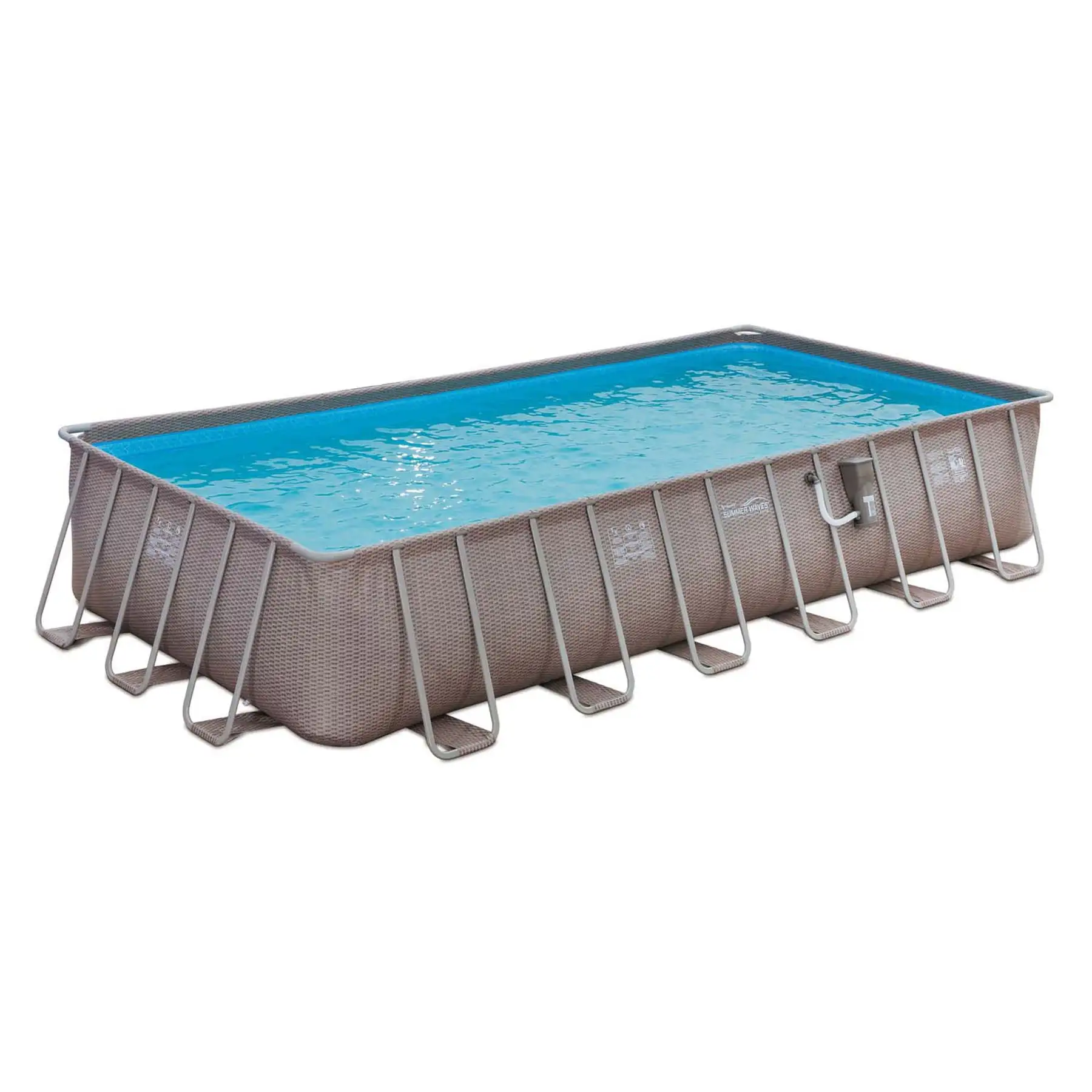 Summer Waves 24ft x 12ft x 52in Rectangle Above Ground Frame Swimming Pool Set