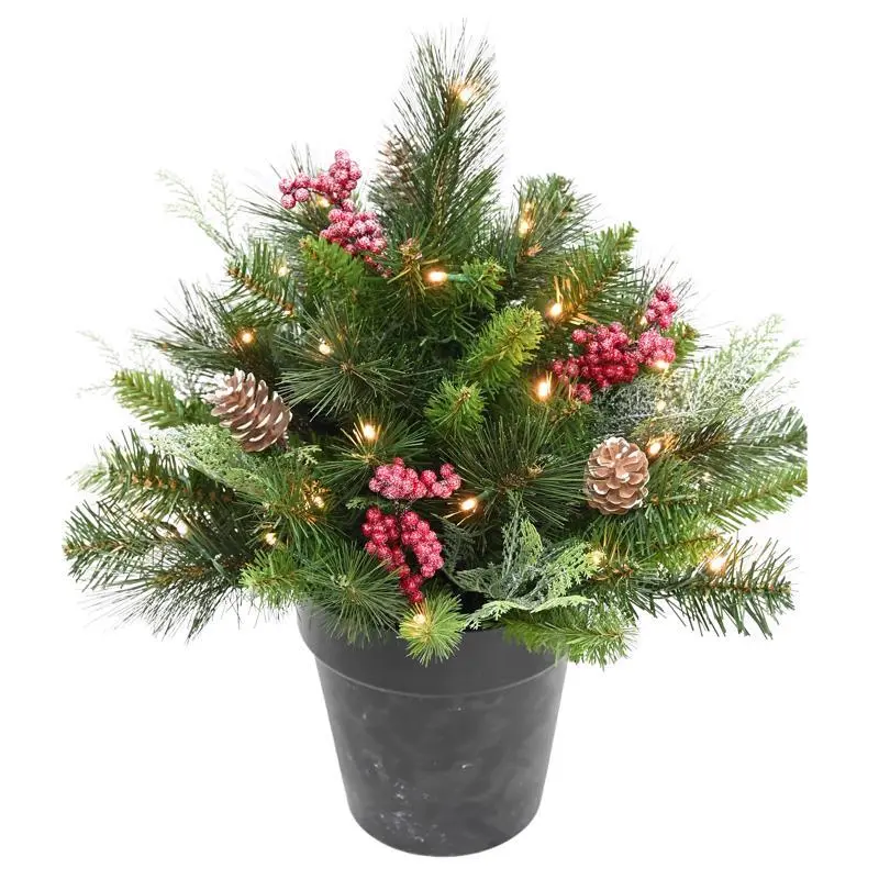 Celebrations IMPURN22WWA Icy Mixed Pine Urn Filler Christmas Porch Bush