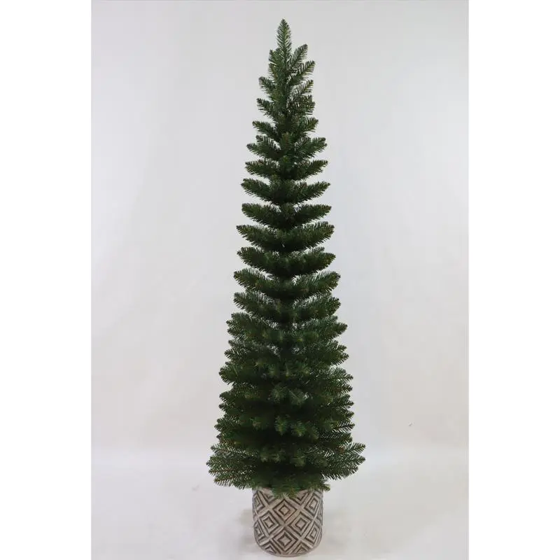 Celebrations 5 ft. Slim LED 100 ct Diamond Potted Color Changing Entrance Tree