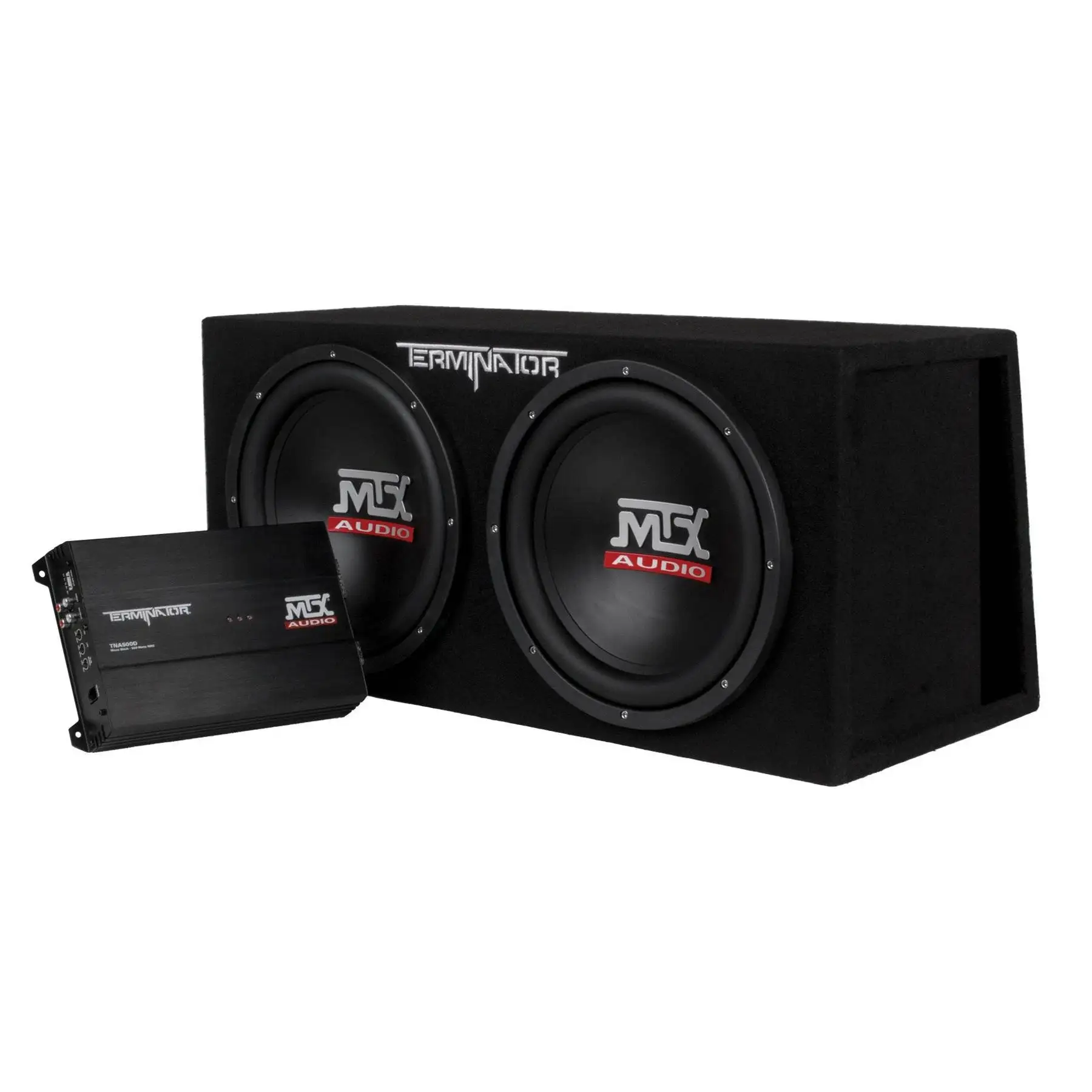 MTX TNP212DV 12-Inch 2000-Watt Dual Loaded Subwoofer Enclosure with Amplifier