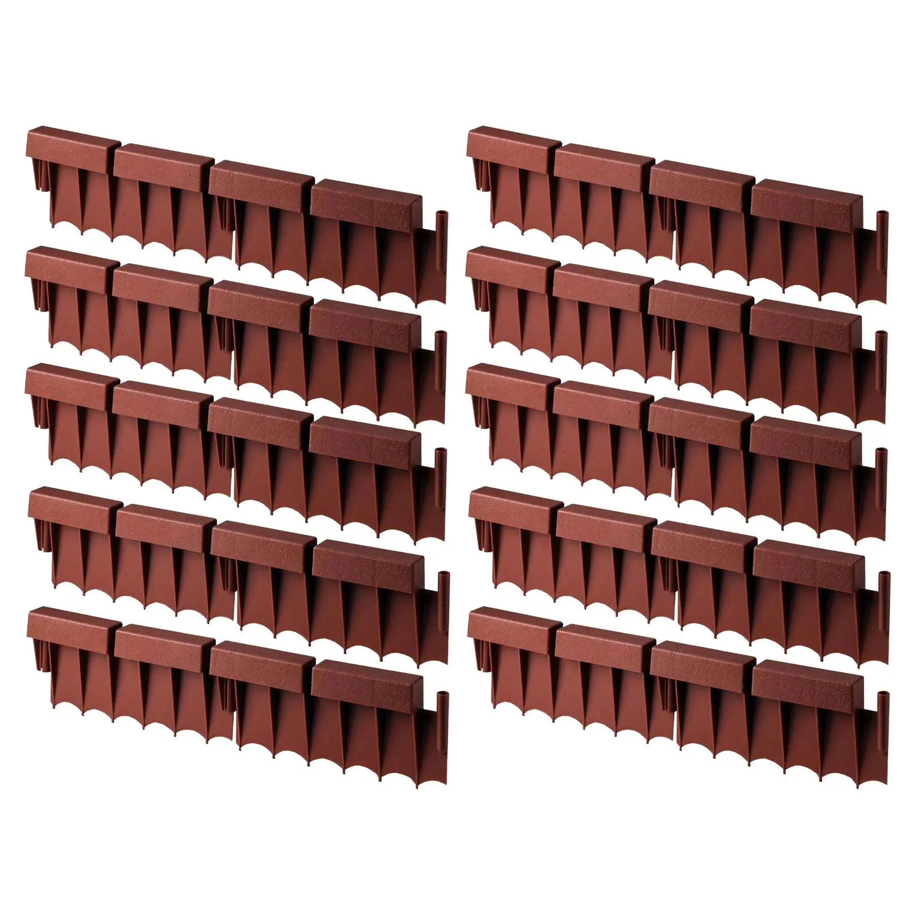 Suncast BBE10TC 12 Inch Section, Interlocking Brick Resin Border Edging, 10 Pack