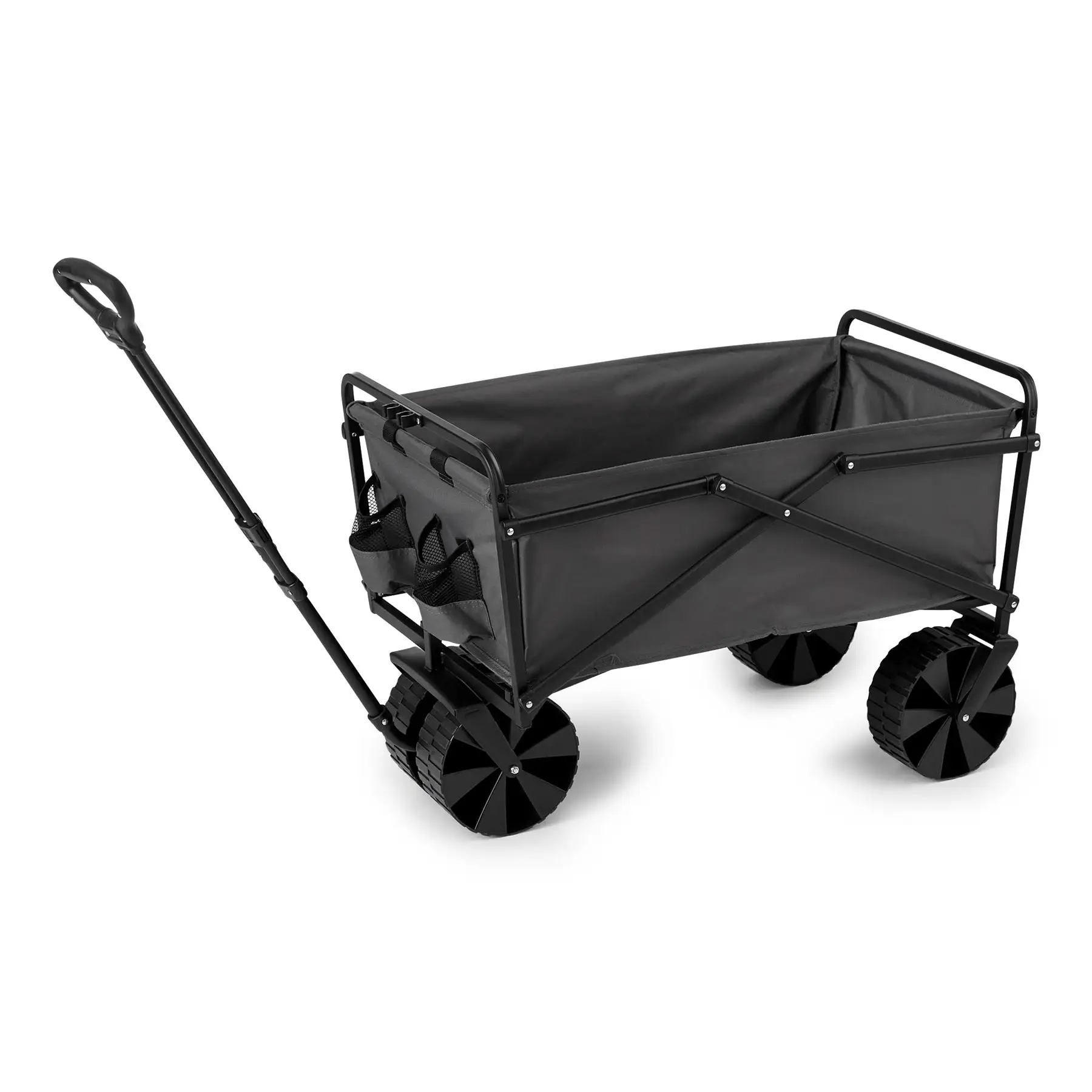 Seina 150lb Capacity Collapsible Steel Frame Outdoor Utility Wagon Cart, Gray