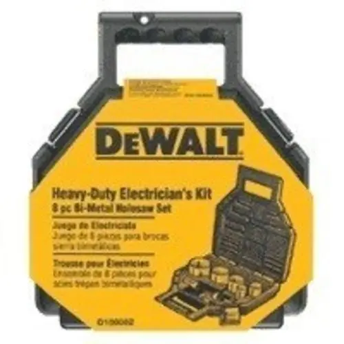 DeWalt D180002 "8-Piece" Bi-Metal Electrican Hole Saw Kit