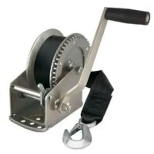 Reese 74329 Hand Winch With Strap & Hook