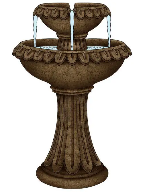 Alpine ZEN634S-BR Polyresin Pedestal Fountain