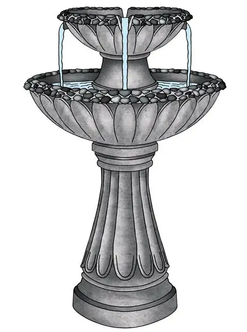 Alpine ZEN640S Polyresin Pedestal Fountain