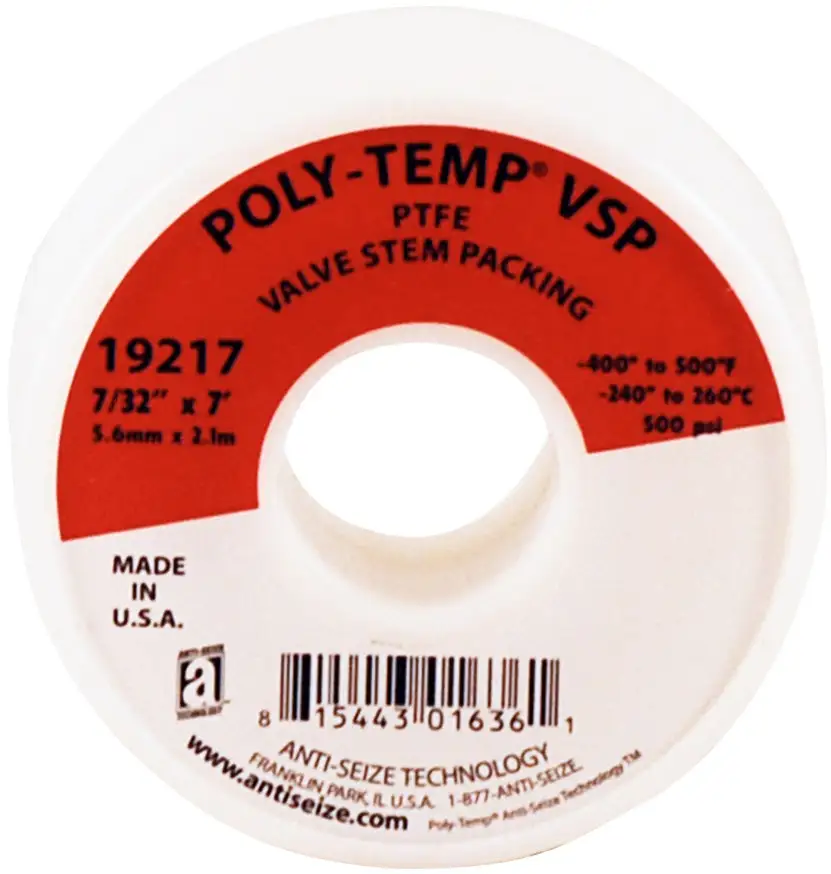 Anti-Seize Technology 19217 Poly-Temp VSP PTFE Valve Stem Packing Adhesive Tape