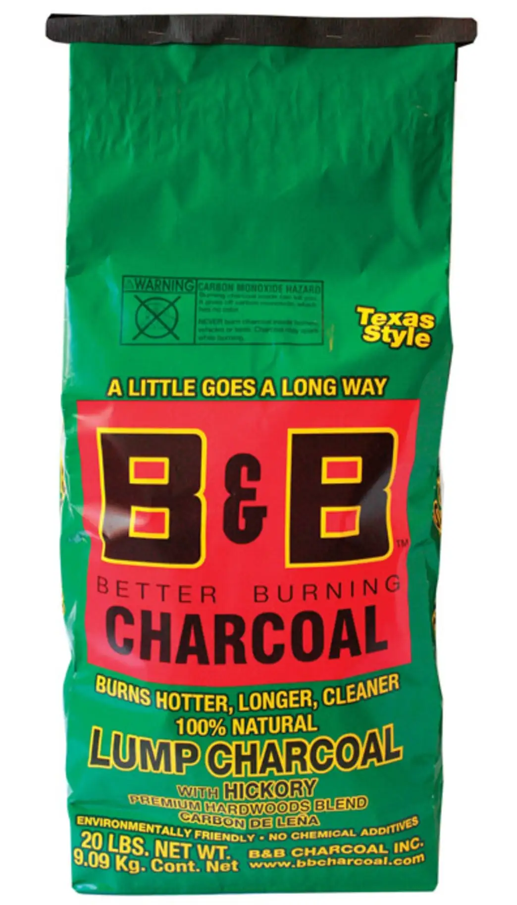 B & B Charcoal 00081 Organic Hickory Lump Charcoal