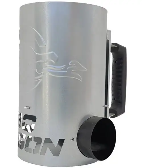 BBQ Dragon BBQD100 Charcoal Chimney Starter with Side Hole