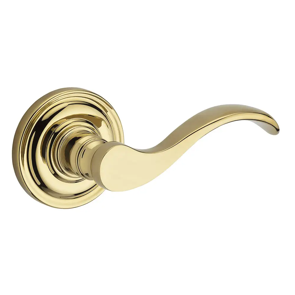 Baldwin Reserve Curve Bed/Bath Door Lever with Traditional Round Rose