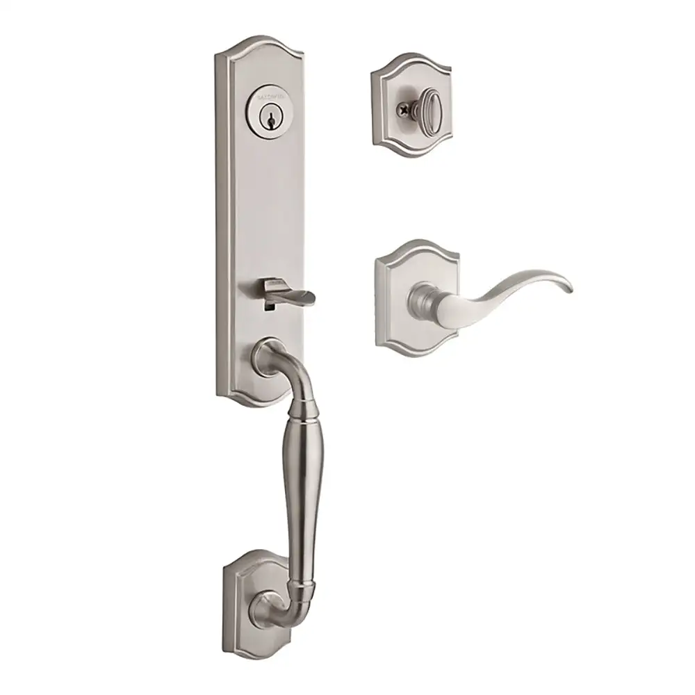 Baldwin New Hampshire Curve Lever with Traditional Arch Rose