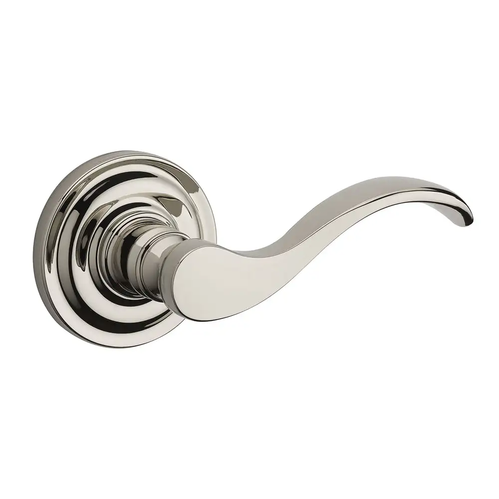 Baldwin Reserve Curve Bed/Bath Door Lever with Traditional Round Rose